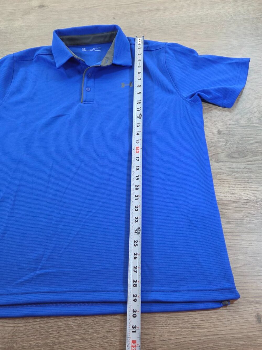 Under Armour HeatGear Men's XL Loose Fit Short Sleeve Blue Polo Golf Shirt - Picture 8 of 8